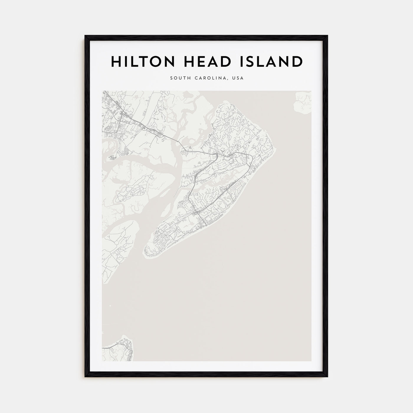 Hilton Head Island Map Portrait Poster