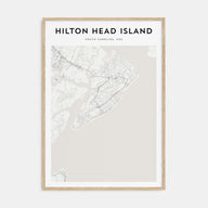 Hilton Head Island Map Portrait Poster