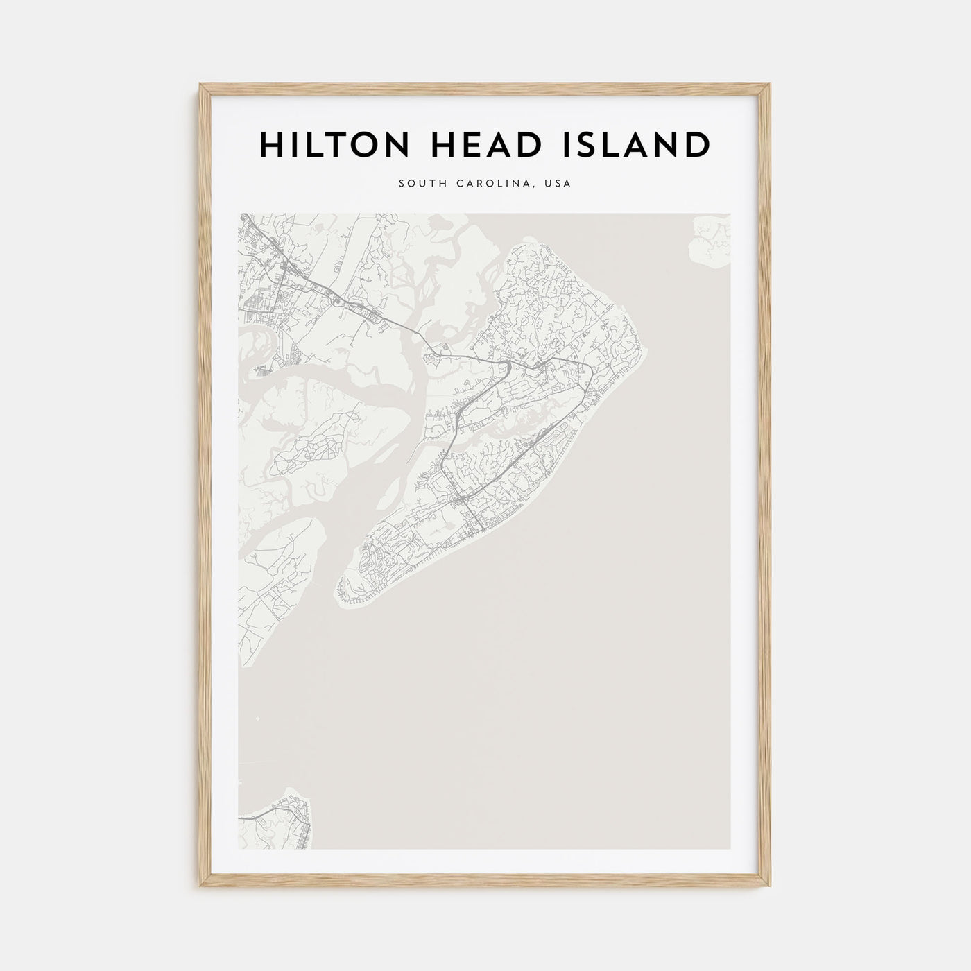 Hilton Head Island Map Portrait Poster