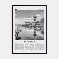 Hilton Head Island Travel B&W Poster