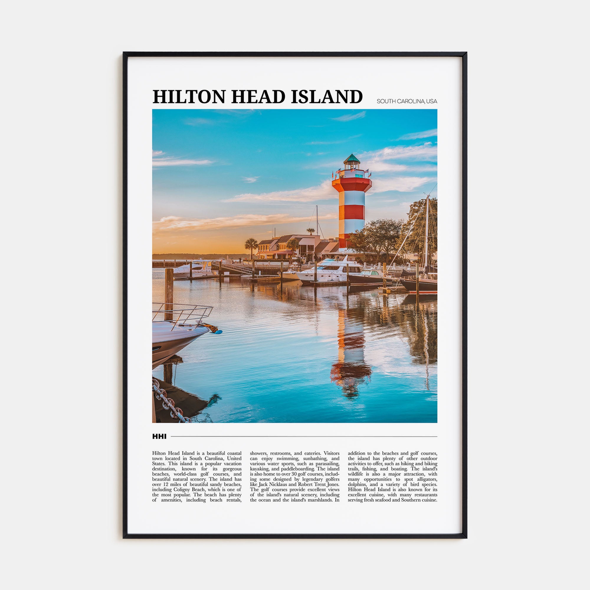 Hilton Head Island Travel Color Poster