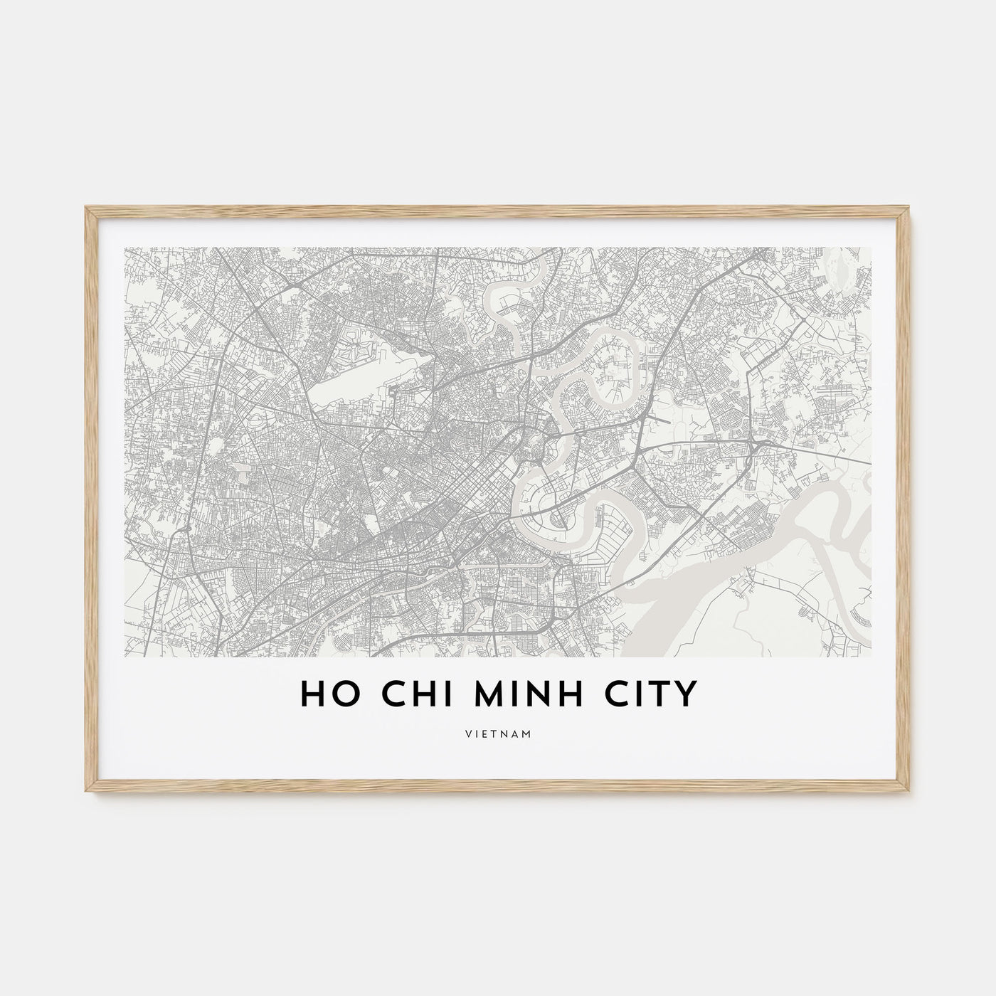 Ho Chi Minh City Map Landscape Poster