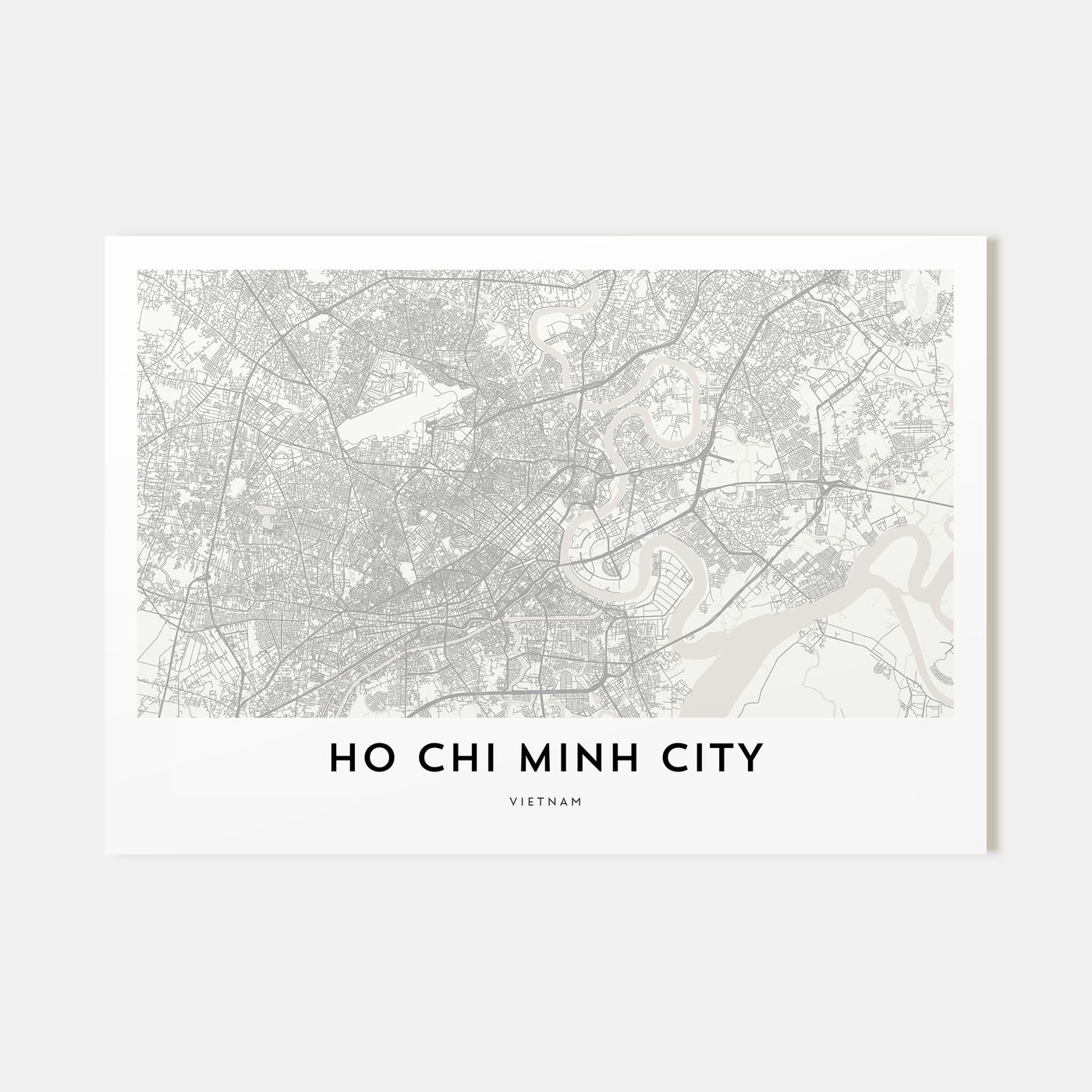 Ho Chi Minh City Map Landscape Poster