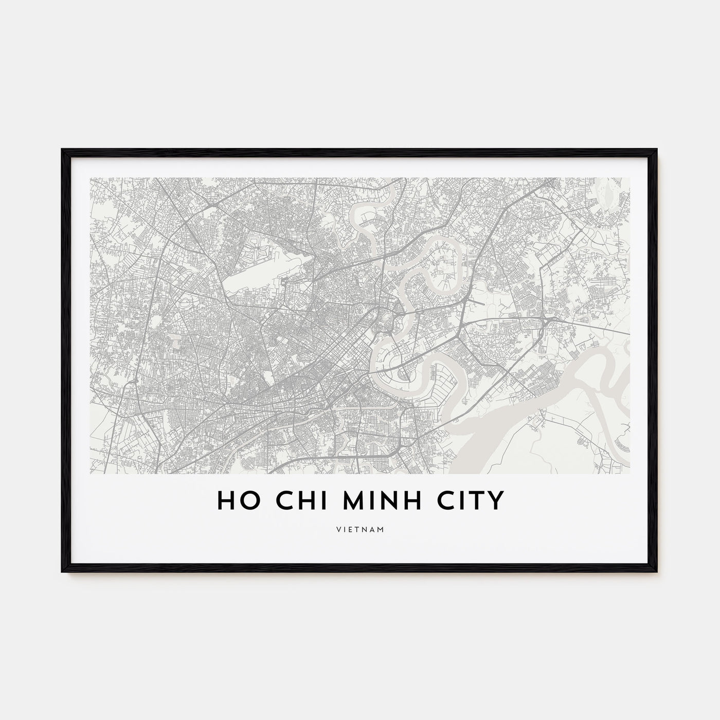 Ho Chi Minh City Map Landscape Poster