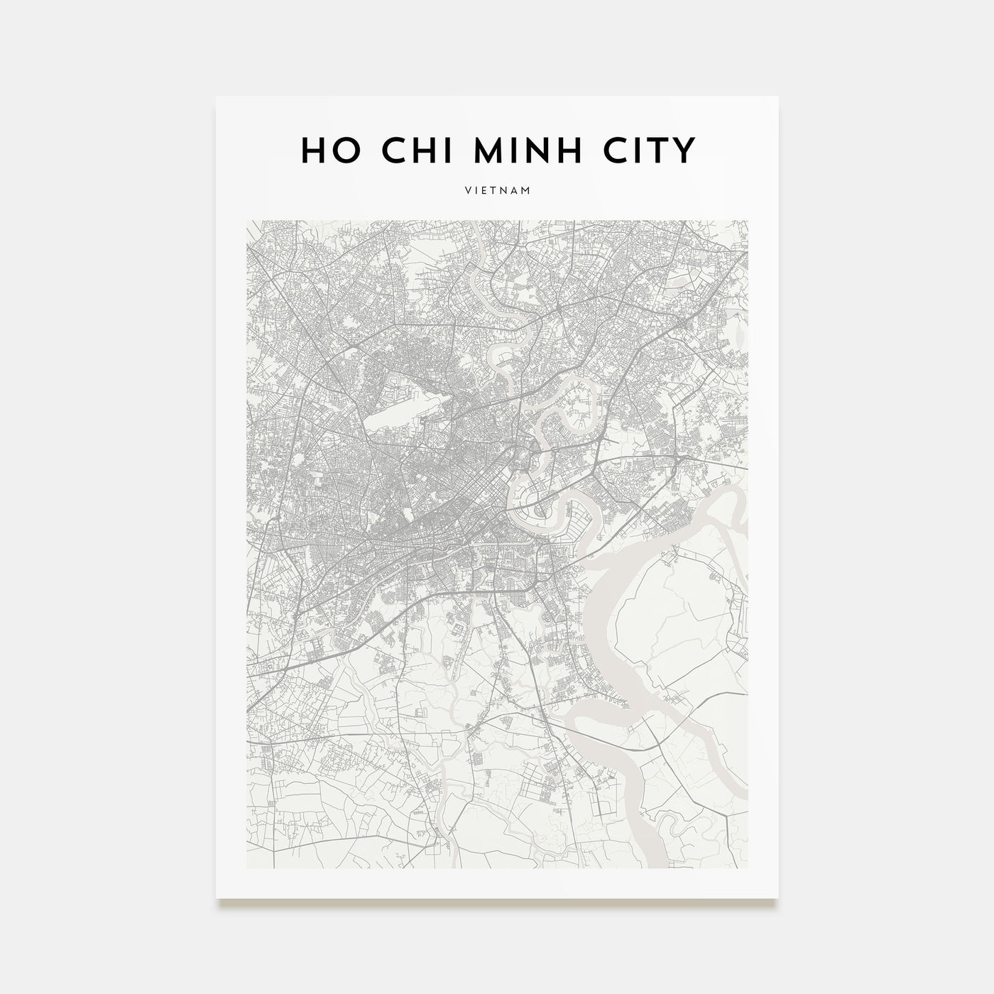 Ho Chi Minh City Map Portrait Poster