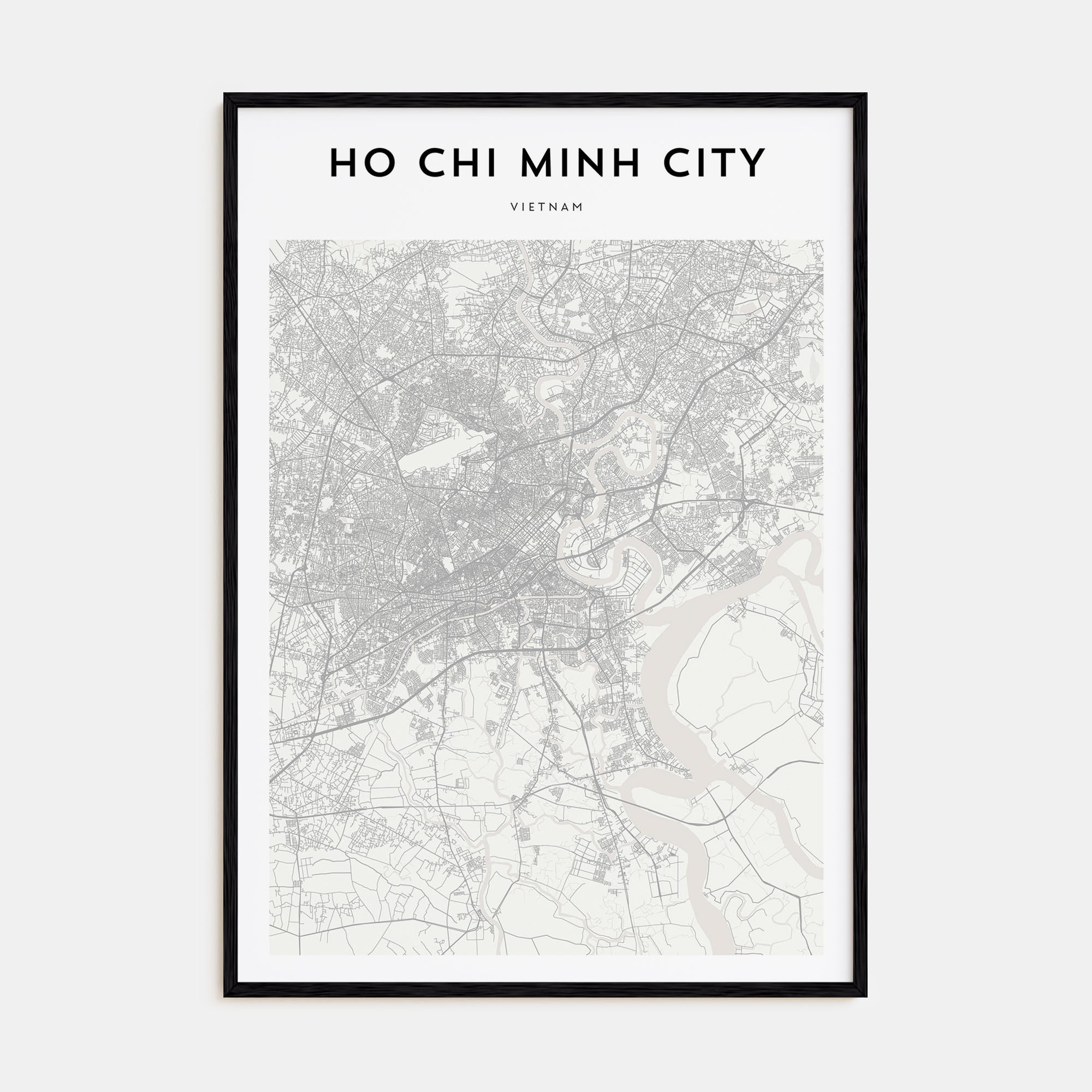 Ho Chi Minh City Map Portrait Poster