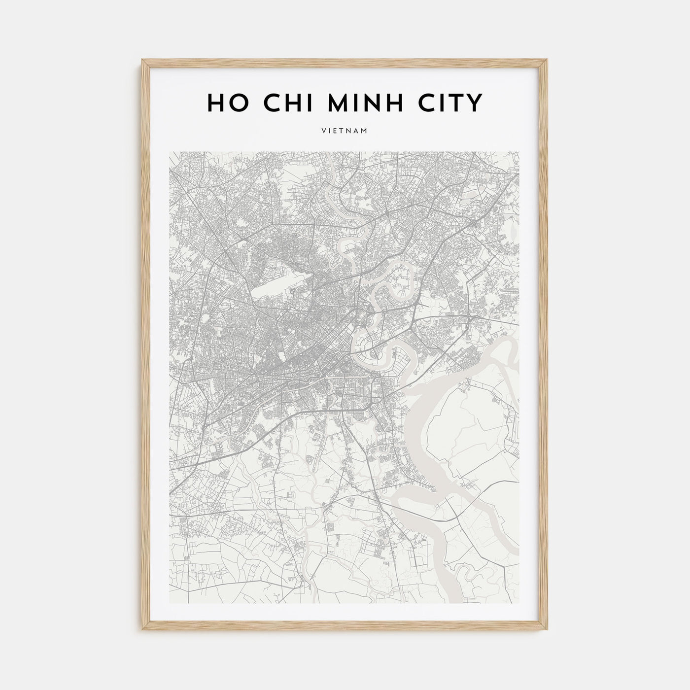 Ho Chi Minh City Map Portrait Poster