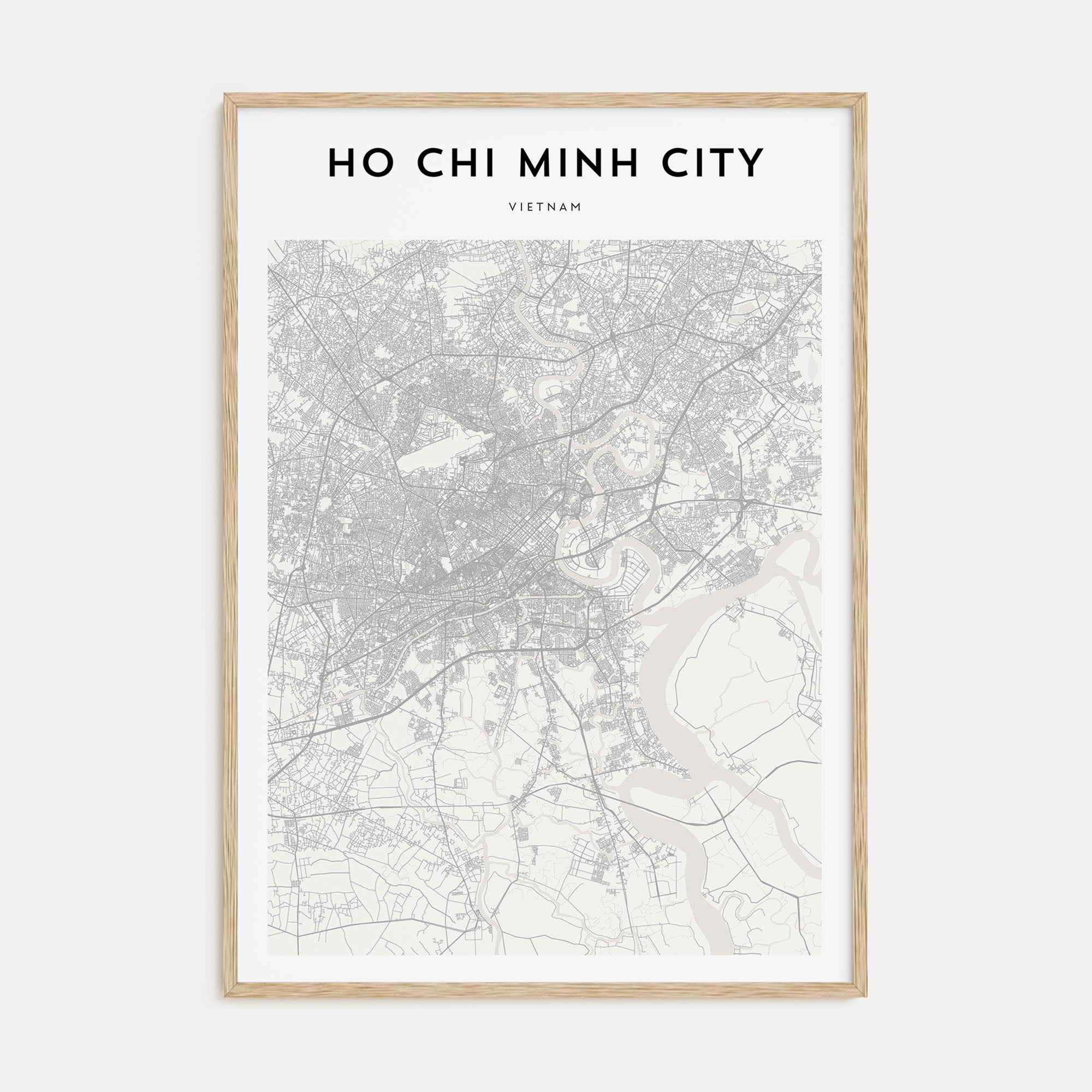 Ho Chi Minh City Map Portrait Poster