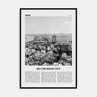Ho Chi Minh City Travel B&W Poster