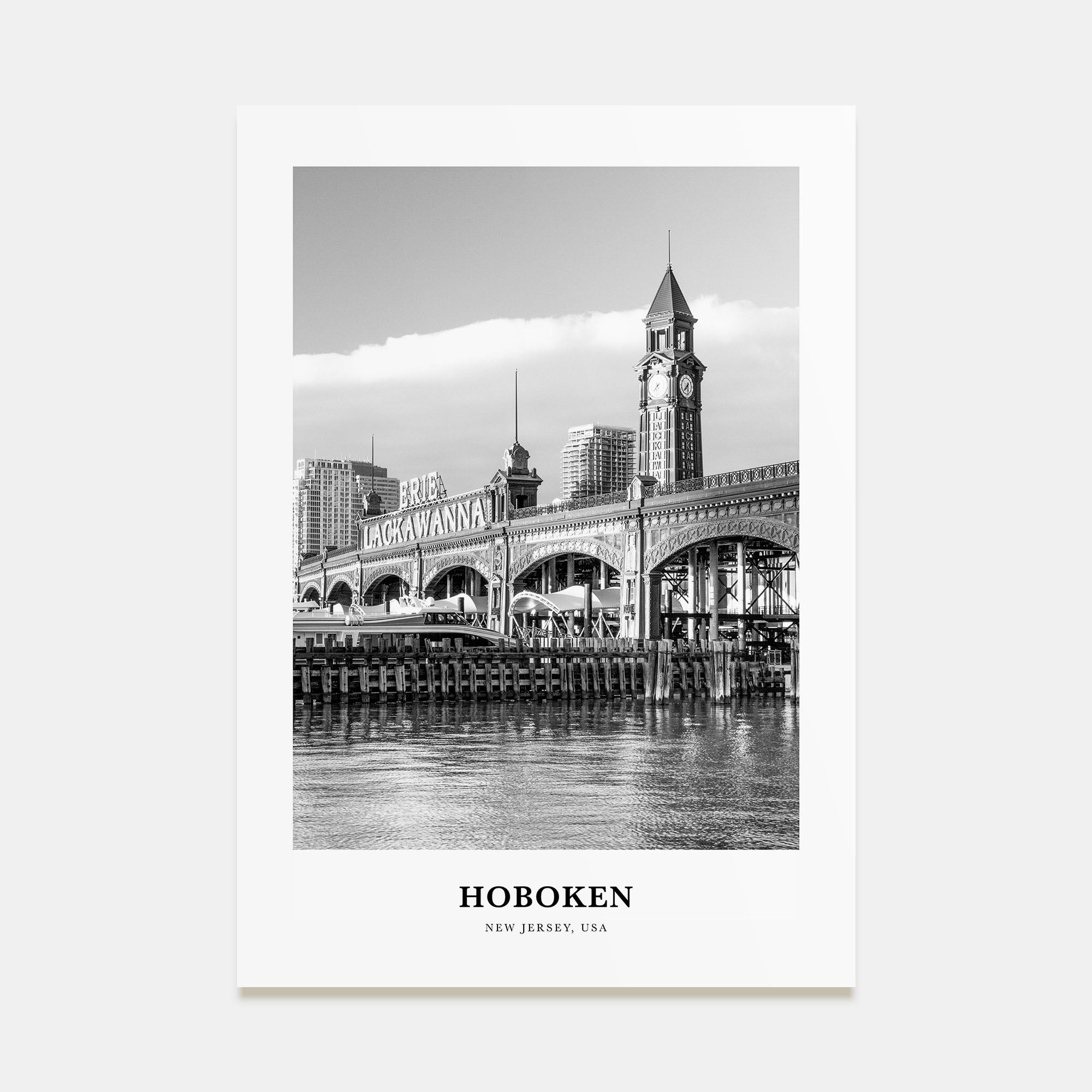 Hoboken Portrait B&W No 2 Poster