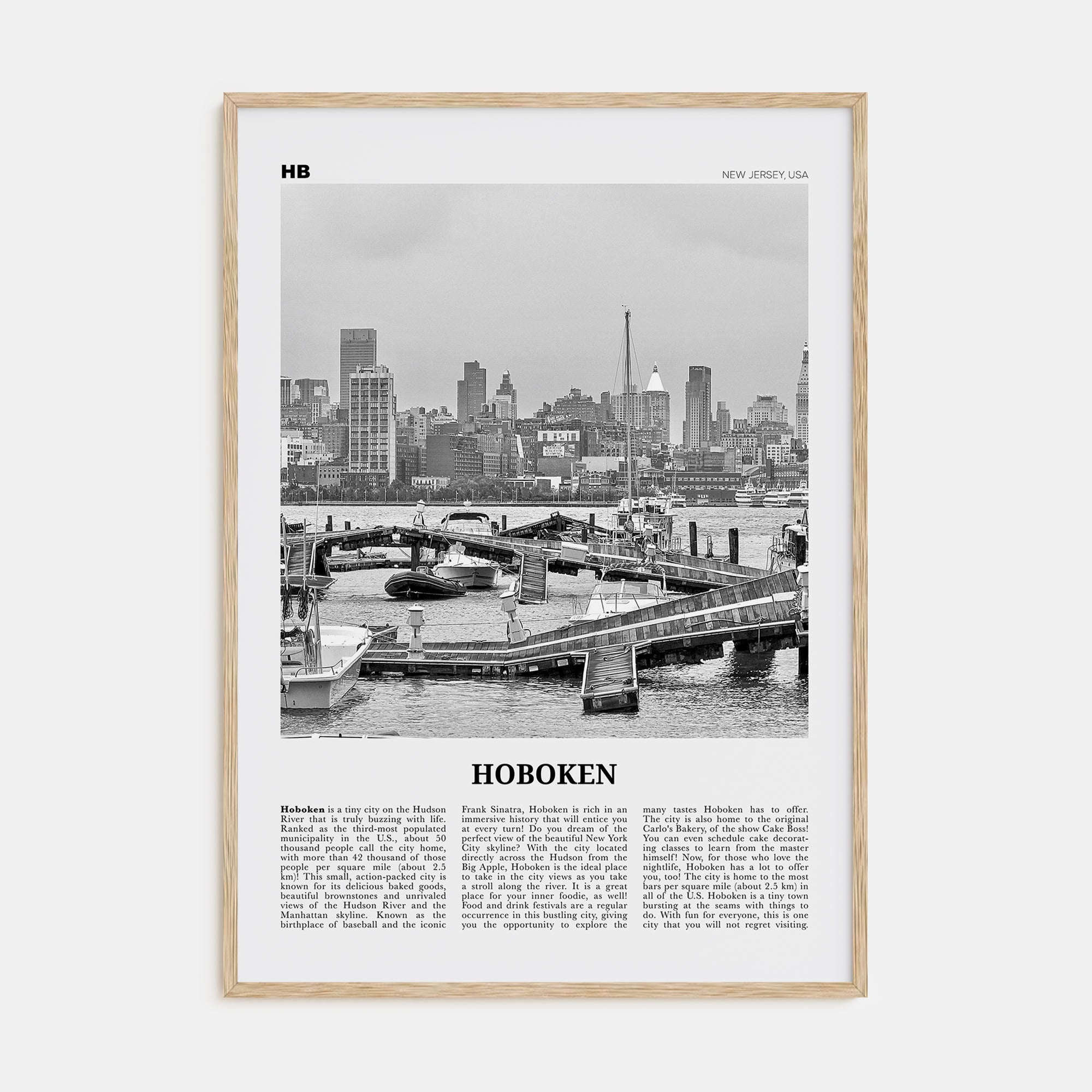 Hoboken Travel B&W No 1 Poster