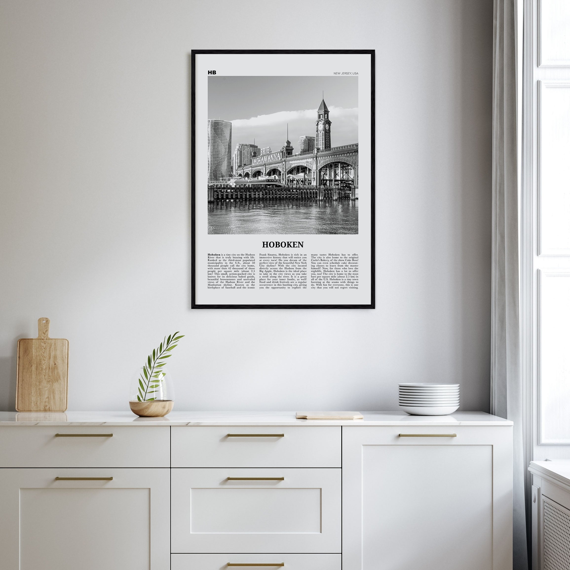 Hoboken Travel B&W No 2 Poster