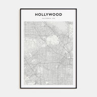 Hollywood Map Portrait Poster