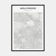 Hollywood Map Portrait Poster
