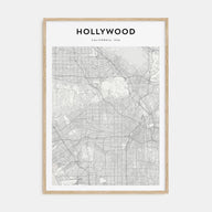 Hollywood Map Portrait Poster