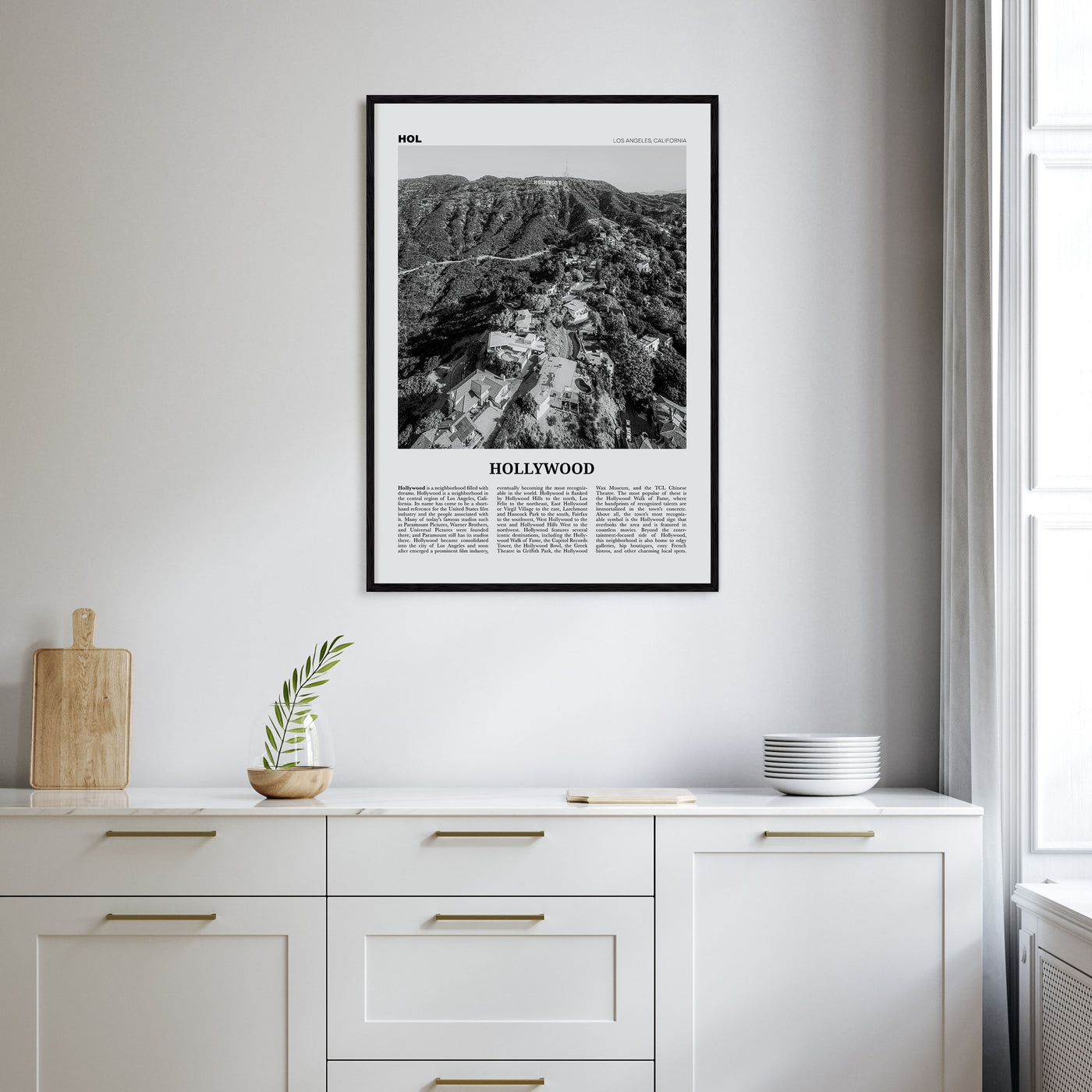 Hollywood Travel B&W Poster