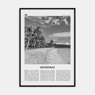 Honduras Travel B&W No 1 Poster