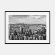 Hong Kong Landscape B&W Poster