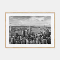 Hong Kong Landscape B&W Poster