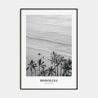 Honolulu Portrait B&W No 2 Poster