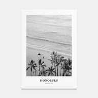 Honolulu Portrait B&W No 2 Poster
