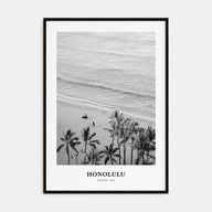 Honolulu Portrait B&W No 2 Poster