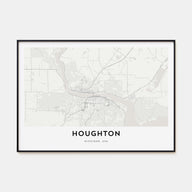 Houghton Map Landscape Poster