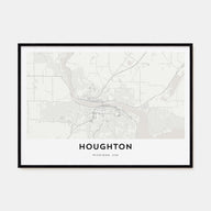 Houghton Map Landscape Poster