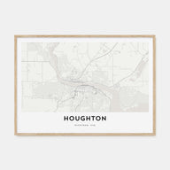 Houghton Map Landscape Poster