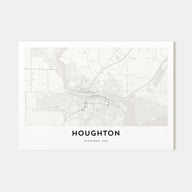 Houghton Map Landscape Poster