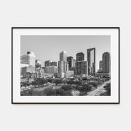 Houston Landscape B&W Poster