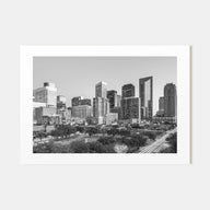 Houston Landscape B&W Poster
