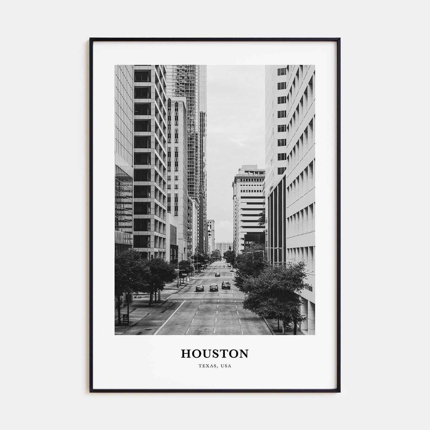 Houston Portrait B&W No 3 Poster
