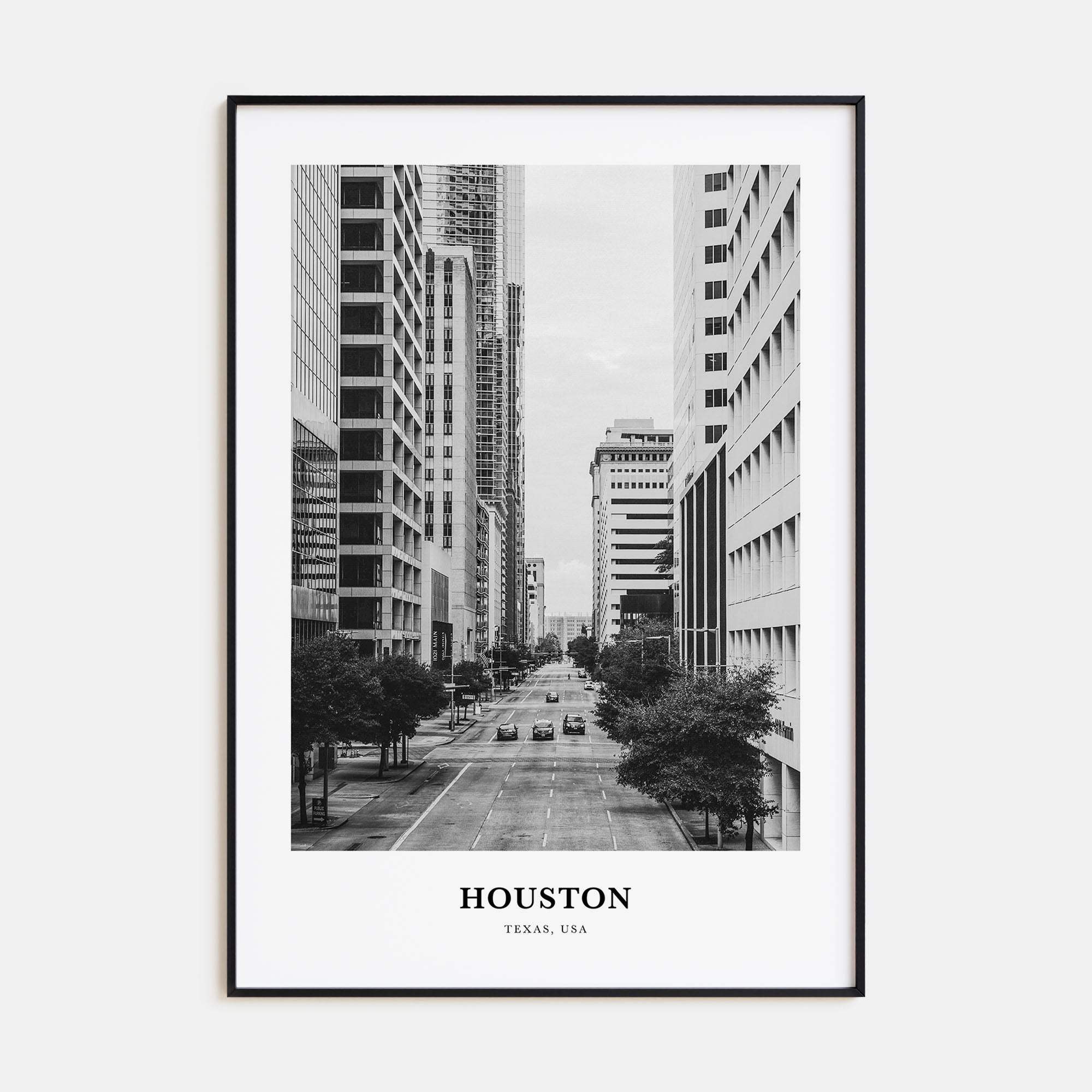 Houston Portrait B&W No 3 Poster