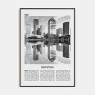 Houston Travel B&W No 2 Poster