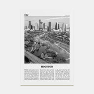 Houston Travel B&W No 4 Poster