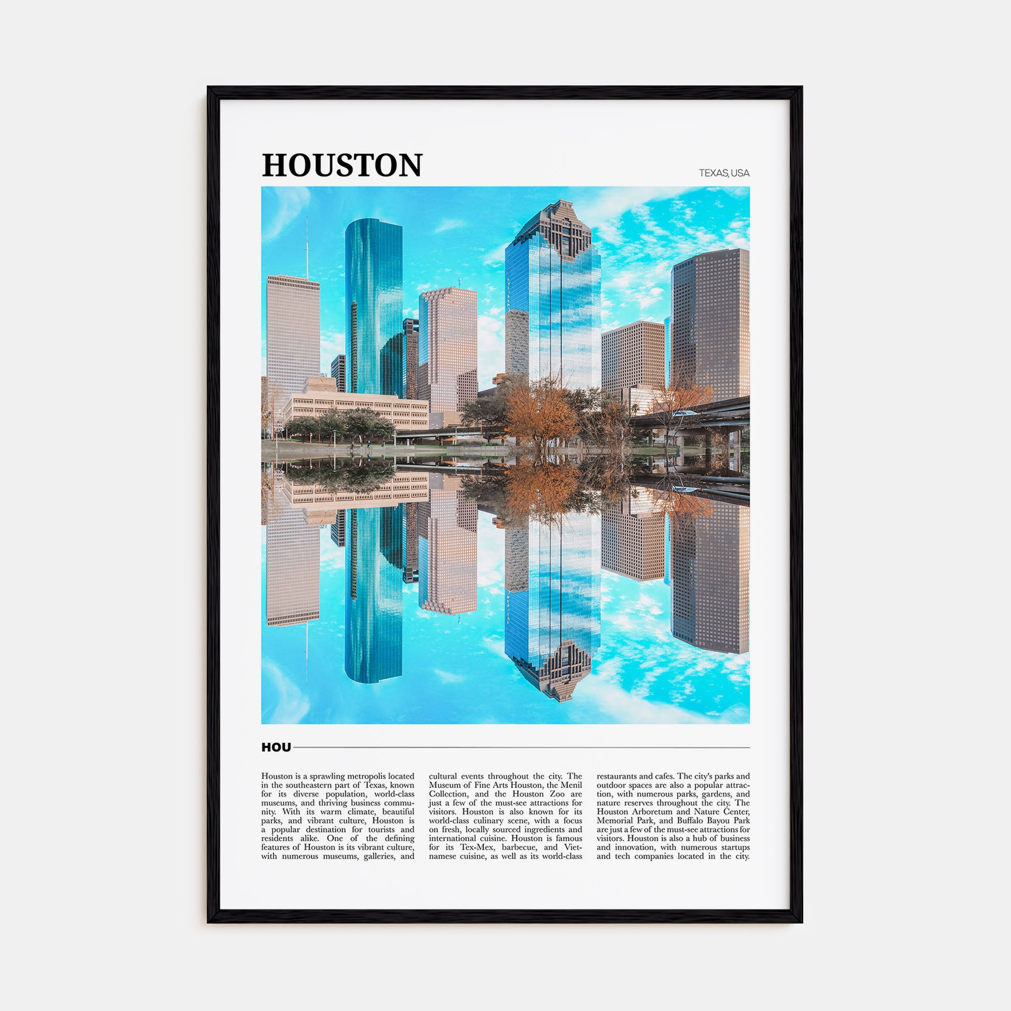 Houston Travel Color No 2 Poster