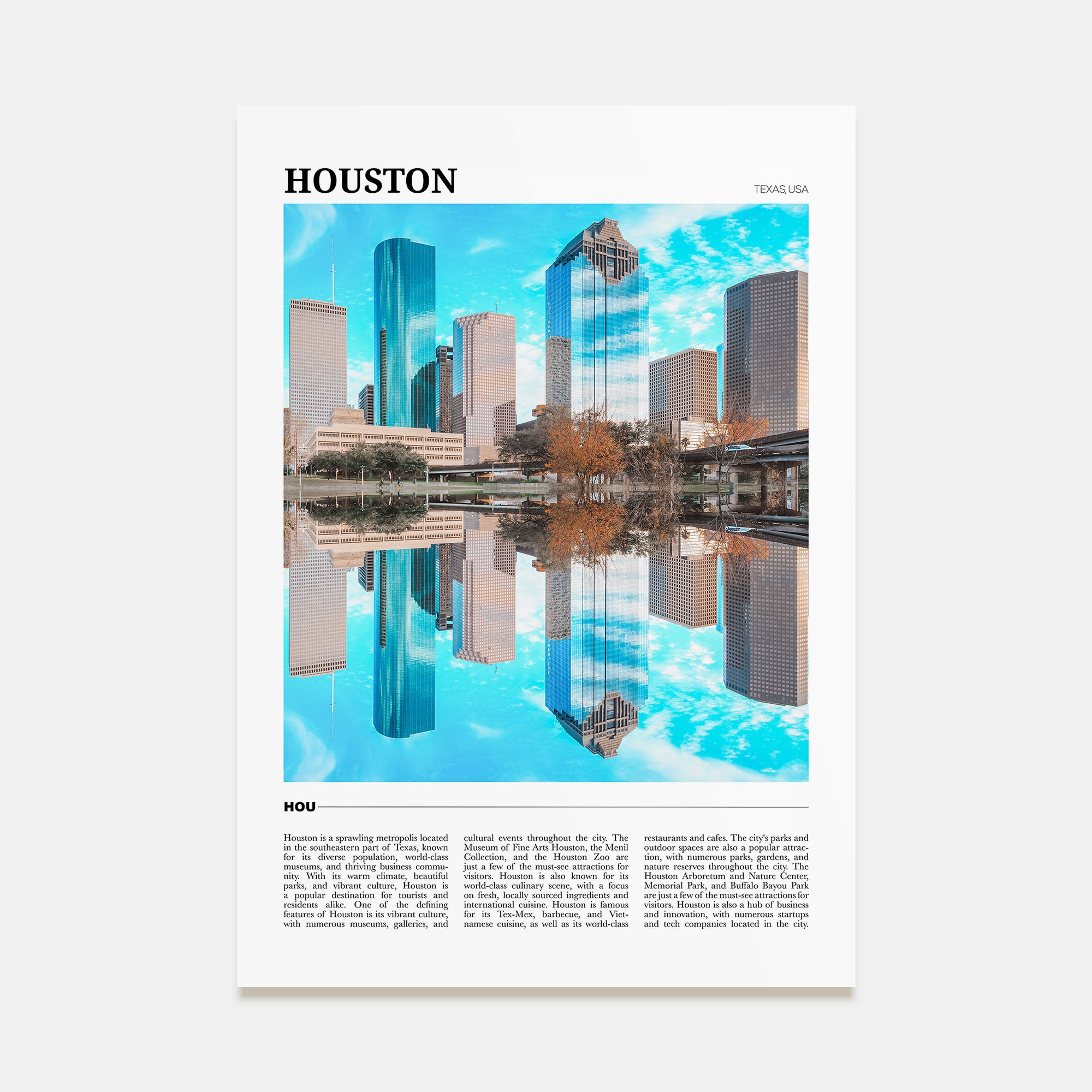 Houston Travel Color No 2 Poster