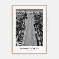 Huntington Beach Portrait B&W No 2 Poster