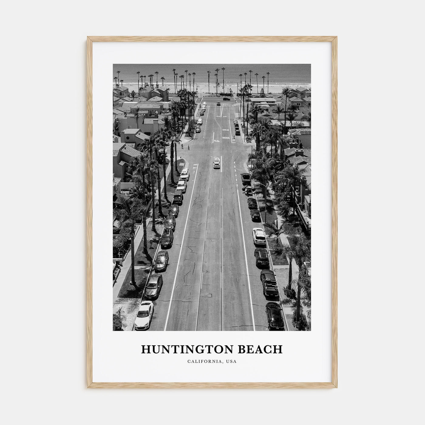 Huntington Beach Portrait B&W No 2 Poster