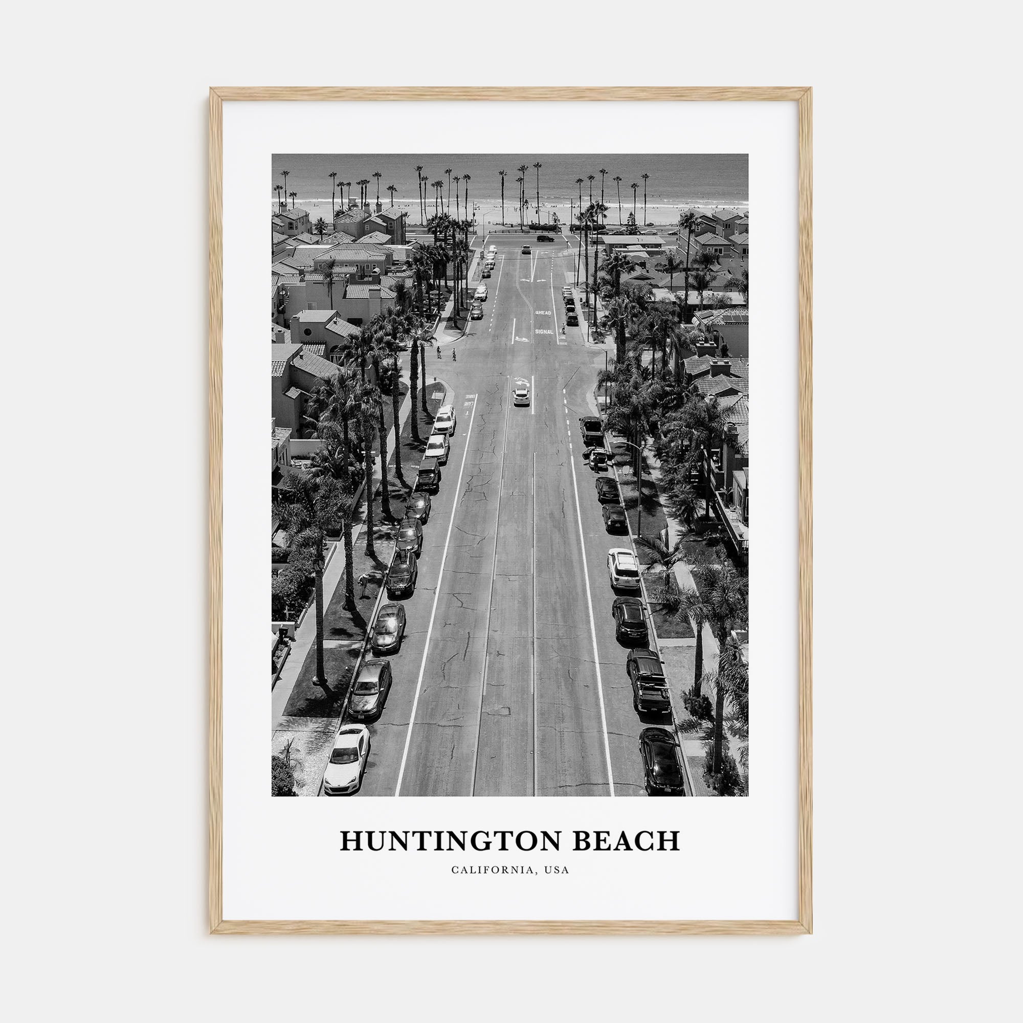 Huntington Beach Portrait B&W No 2 Poster