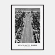 Huntington Beach Portrait B&W No 2 Poster