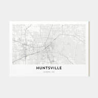 Huntsville Map Landscape Poster