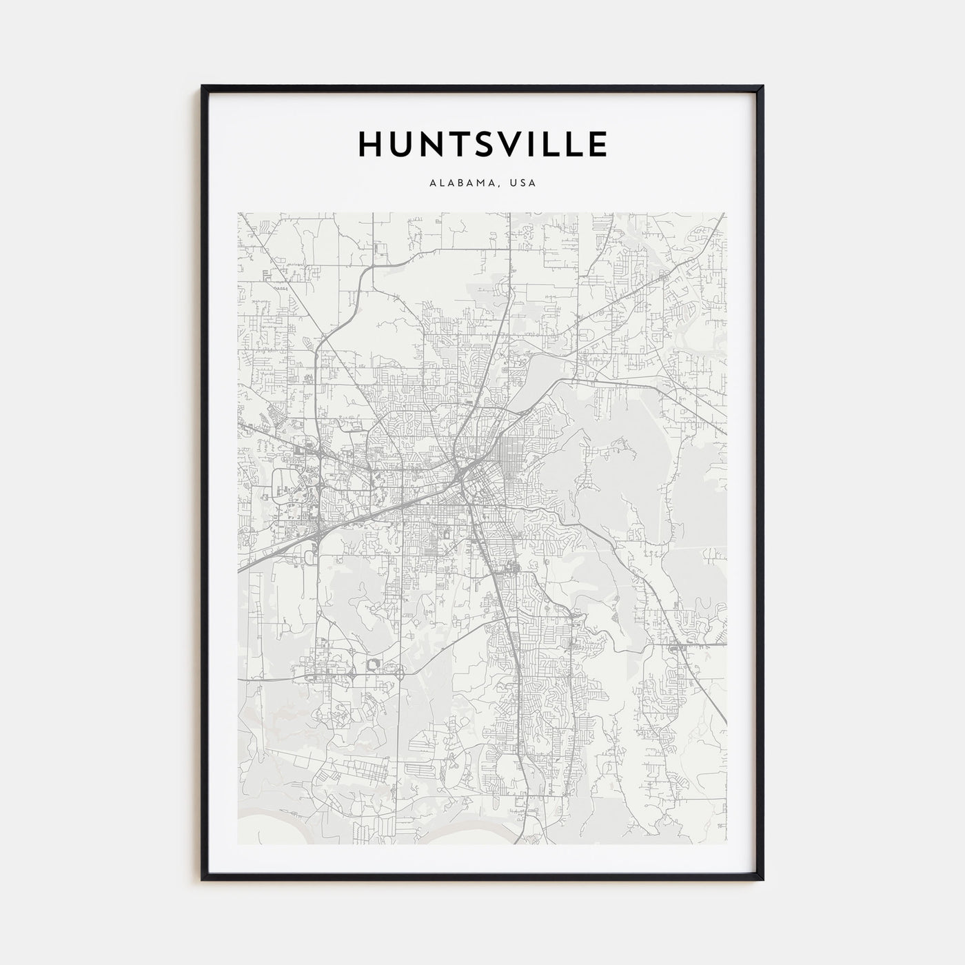 Huntsville Map Portrait Poster