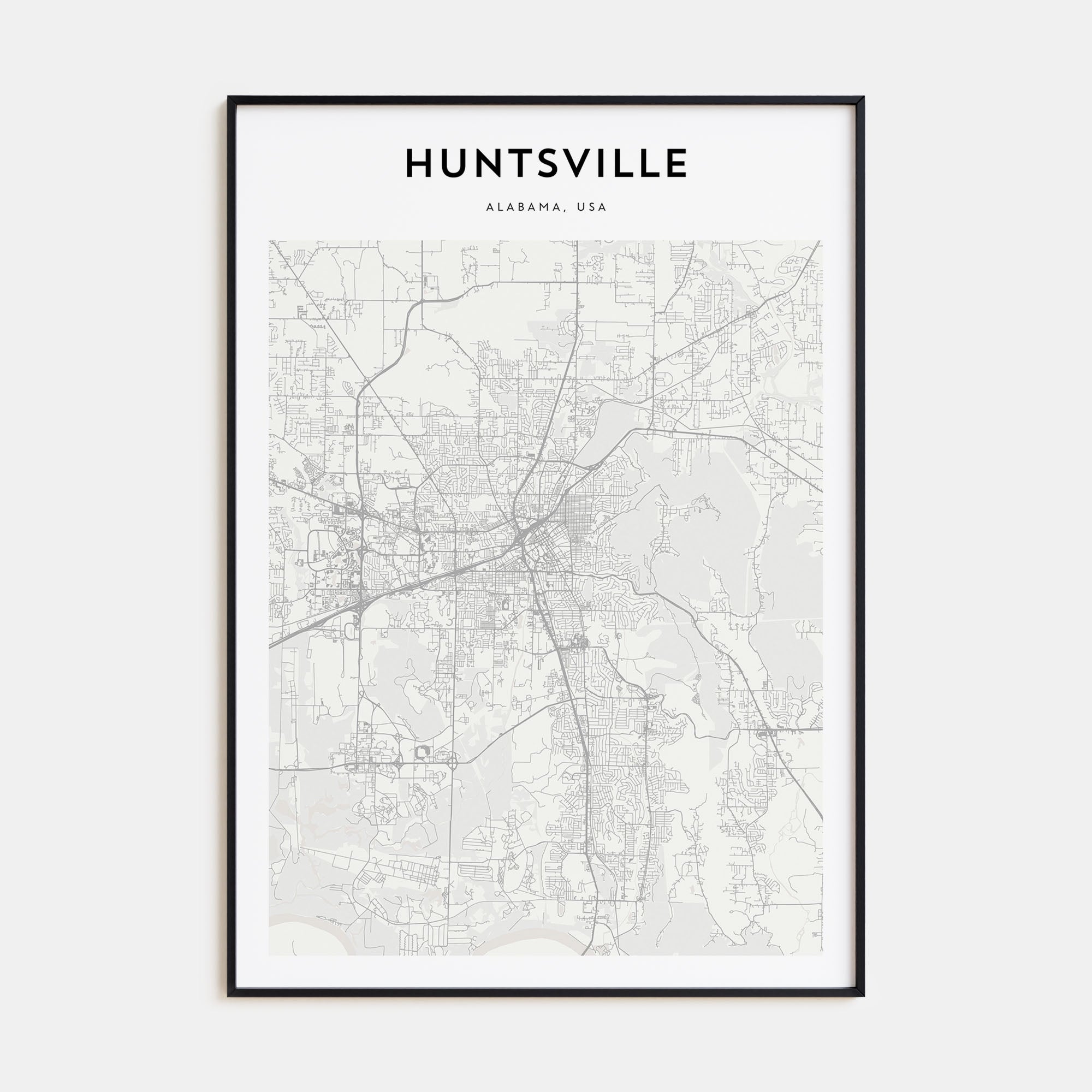 Huntsville Map Portrait Poster
