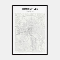 Huntsville Map Portrait Poster