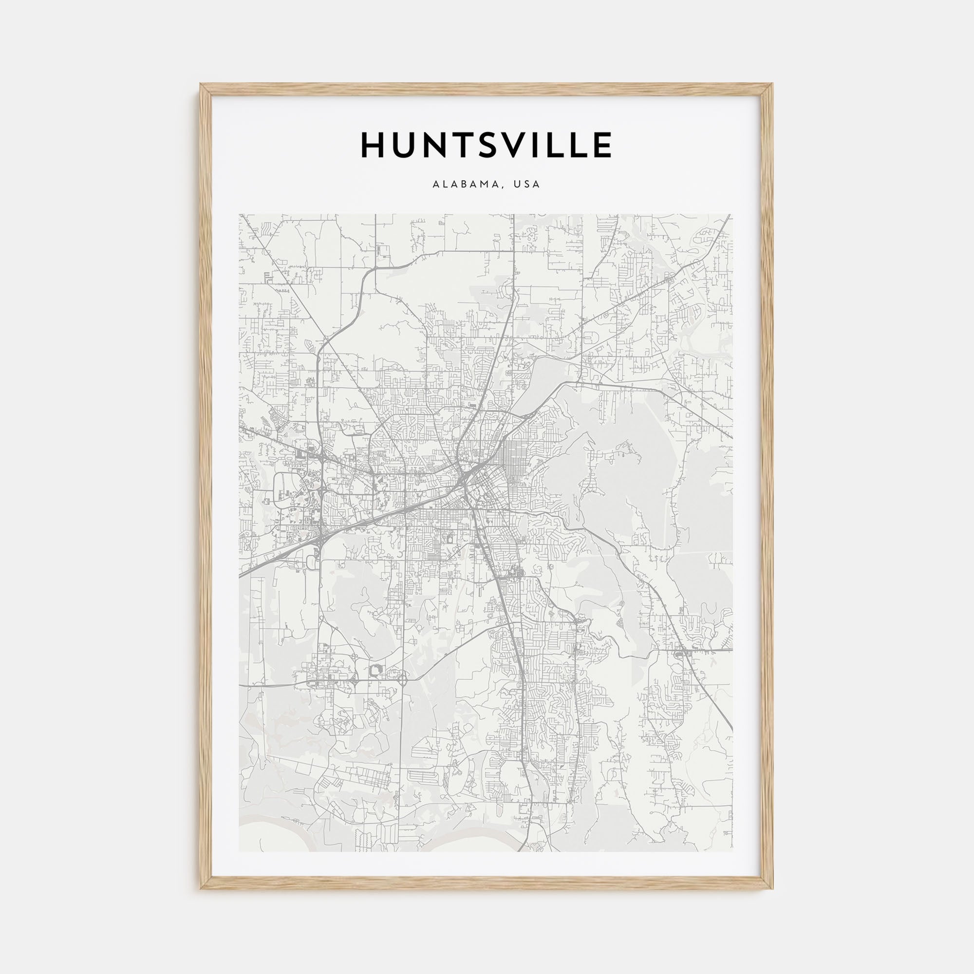 Huntsville Map Portrait Poster