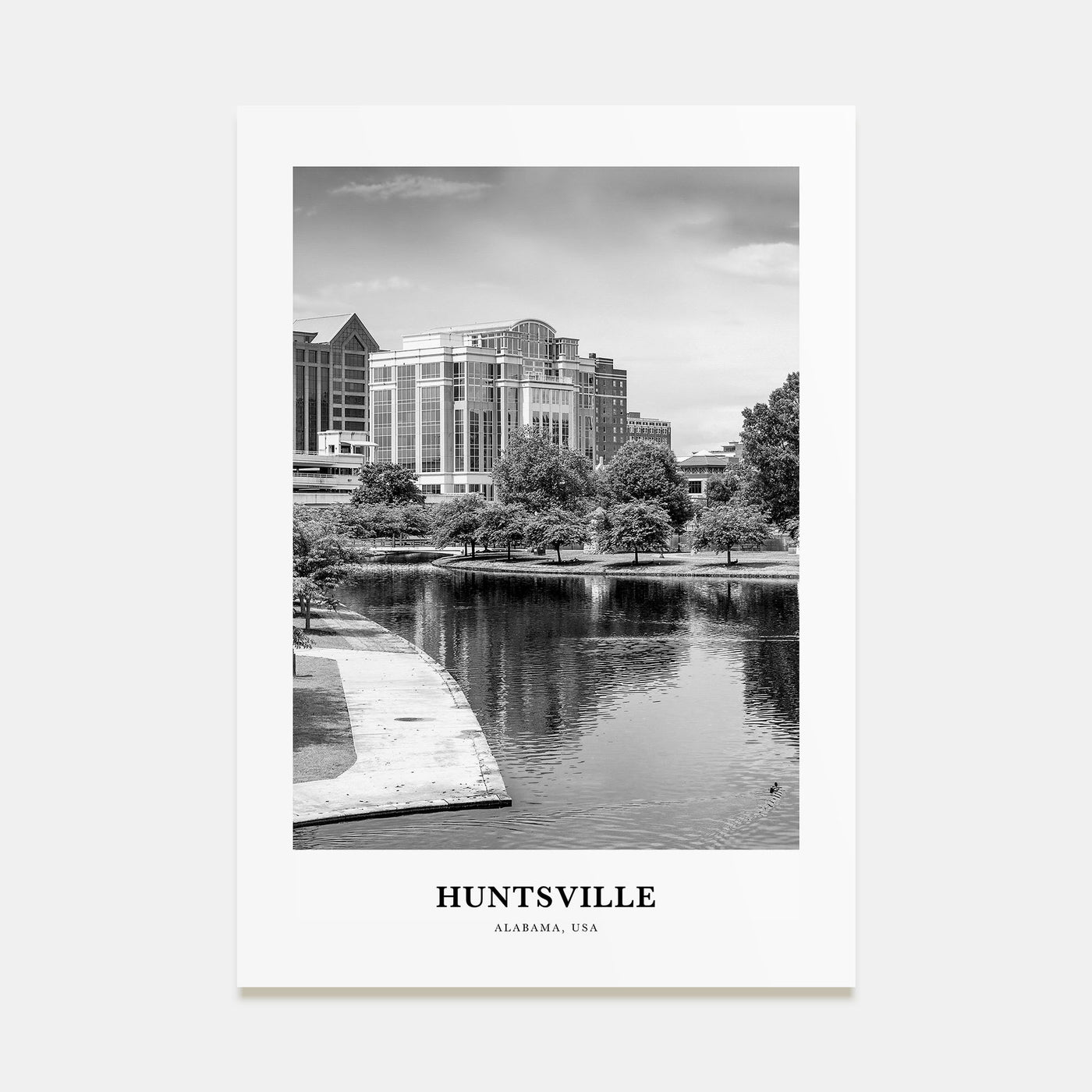 Huntsville Portrait B&W Poster