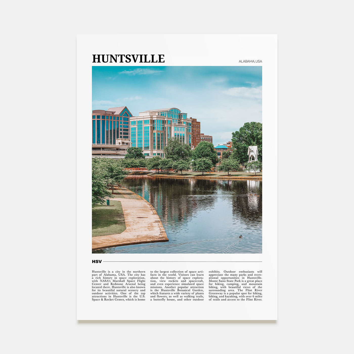 Huntsville Travel Color Poster