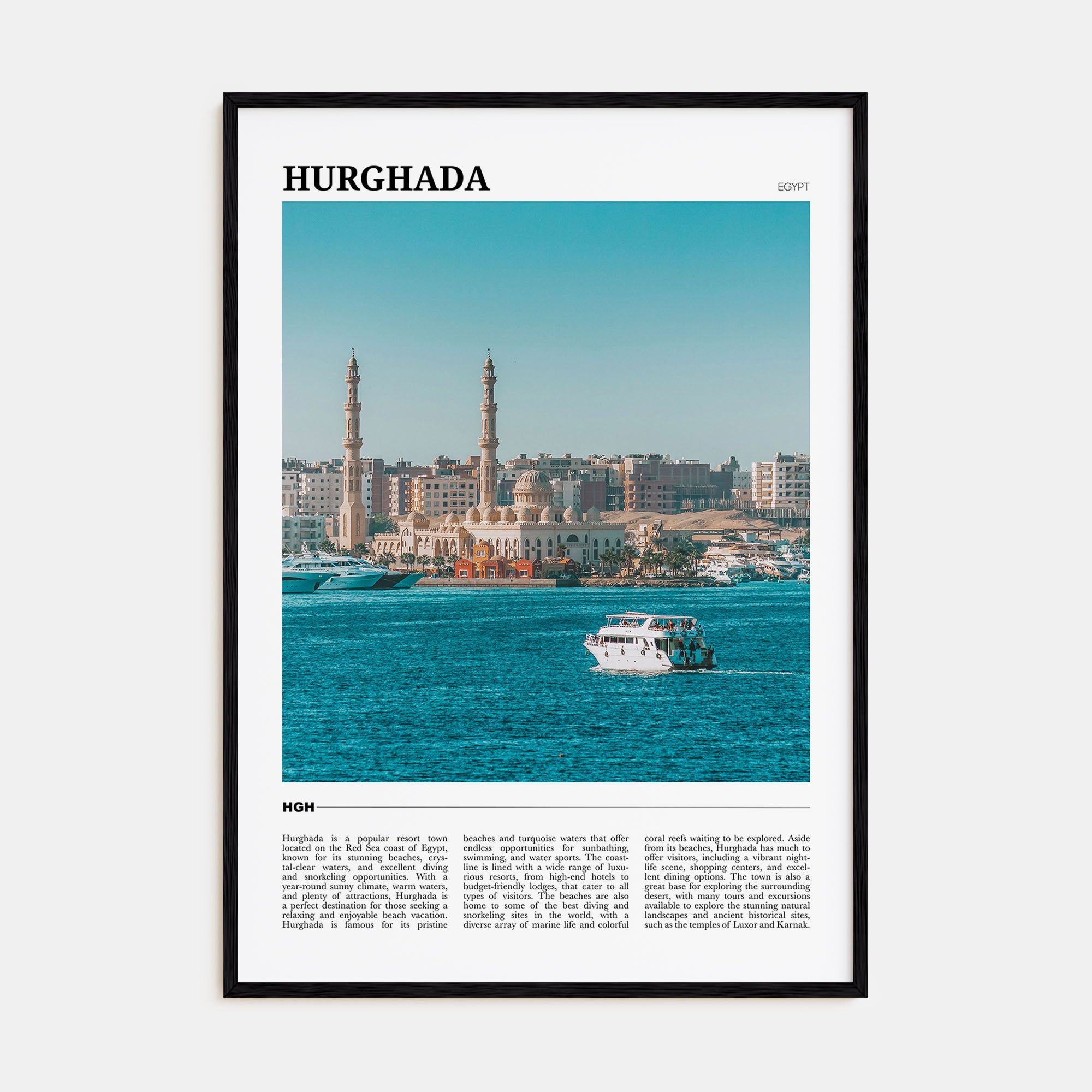 Hurghada Travel Color Poster